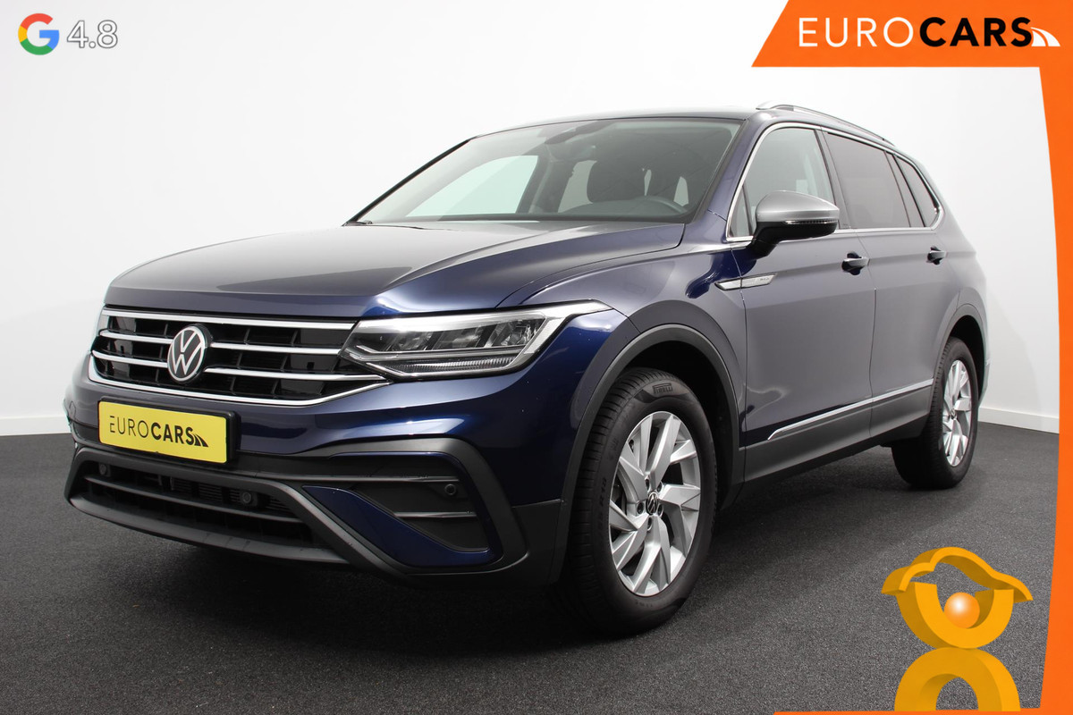 Volkswagen Tiguan Allspace 1.5 TSI 150pk DSG Life 7p. Navigatie Climate Control Adaptieve cruise control Achteruitrijcamera Trekhaak Virtual Cockpit Elektrische achterklep Stoelverwarming Led Lichtmetalen velgen Parkeersensoren