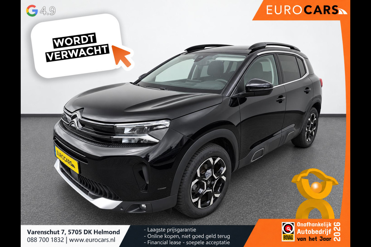 Citroën C5 Aircross 1.2 Hybrid Max Automaat Navigatie Apple Carplay Android Auto Parkeerhulp Adaptive Cruise Control Stoelverwarming Elektrische achterklep Full Led Climate Control