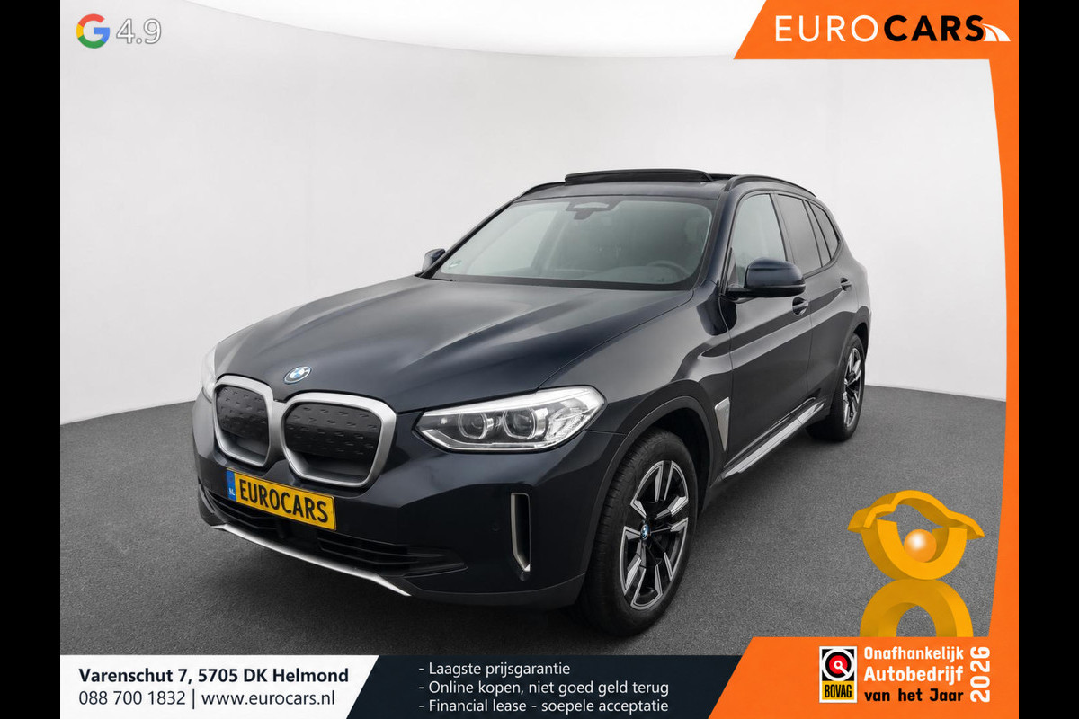 BMW iX3 High Executive Edition 80 kWh SOH 98,6% Panoramadak Trekhaak Navigatie Apple CarPlay Android Auto Camera Parkeerhulp Adaptive Cruise Control Stoelverwarming Full Led Leder Climate Control Lichtmetalen velgen