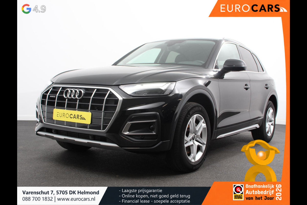 Audi Q5 50 TFSI e quattro S edition Climate control Adaptieve cruise control Led Apple Carplay/ Android Auto Parkeersensoren Verwarmde voorstoelen Keyless Lane assist Lichtmetalen velgen