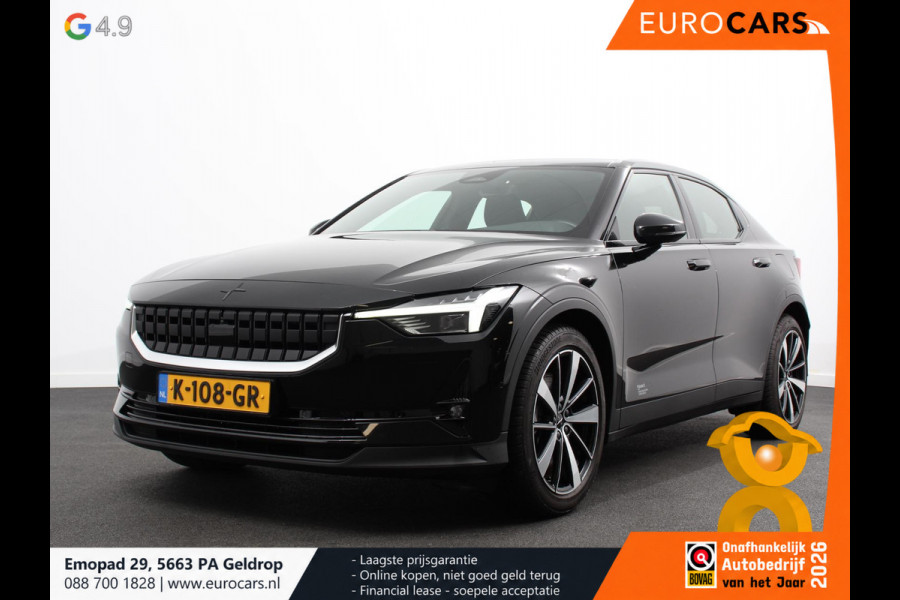 Polestar 2 Long Range Dual Motor 408pk Launch Edition 78kWh SOH 93.6% Climate control Cruise control Panoramadak Parkeersensoren + Camera Voorstoelen verwarmd Apple Carplay/ Android Auto