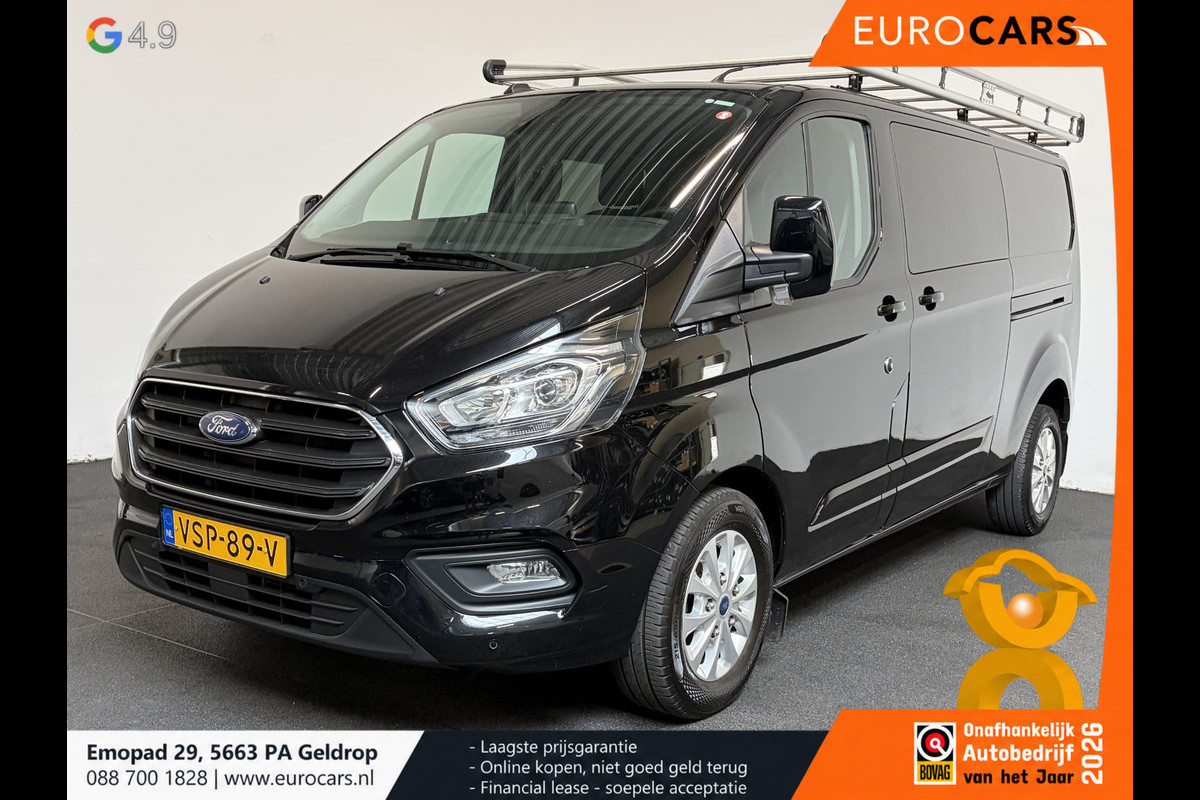 Ford Transit Custom 300 2.0 TDCI L2H1 Limited Dubbele cabine Navigatie Airco 2 Schuifdeuren Trekhaak Parkeersensoren Carplay DAB