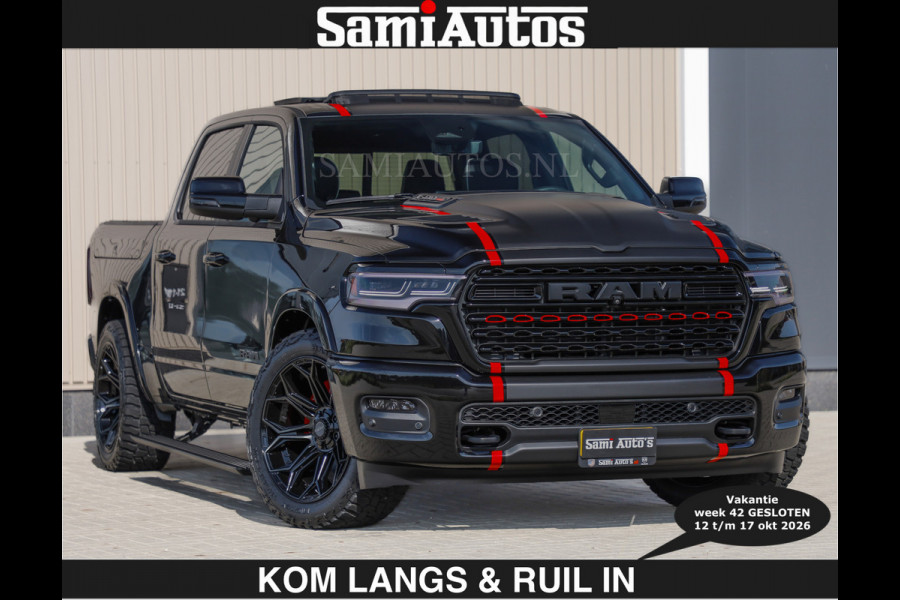 Dodge Ram Limited 540 PK | €84950,- excl De Meest Luxe en Volle Pick-Up in zijn Klasse | Massage + Full Option | Comfortabele Dubbele Cabine met Royale 5 Zitplaatsen | BPM vrij | Nu Leverbaar uit Voorraad | Voorraad Nr 2334 - 5409 | De specialist in Amerikaanse pick‑ups in Nederland en Europa.