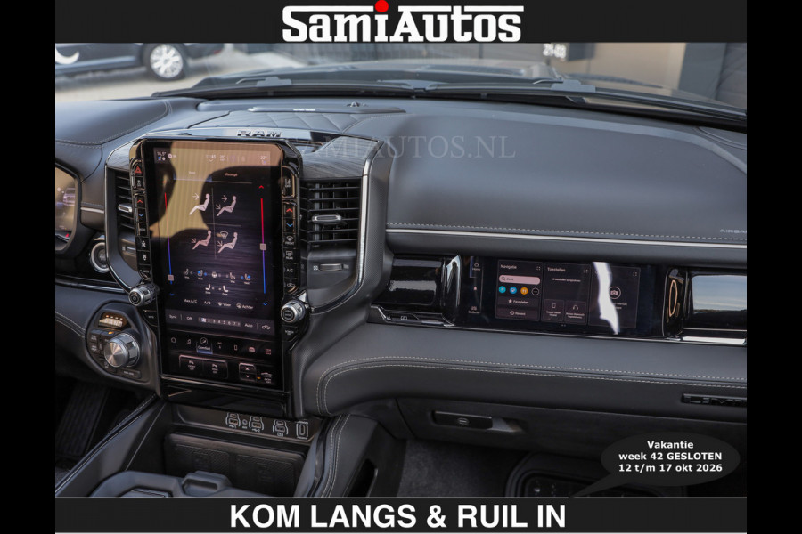 Dodge Ram Limited 540 PK | €84950,- excl De Meest Luxe en Volle Pick-Up in zijn Klasse | Massage + Full Option | Comfortabele Dubbele Cabine met Royale 5 Zitplaatsen | BPM vrij | Nu Leverbaar uit Voorraad | Voorraad Nr 2334 - 5409 | De specialist in Amerikaanse pick‑ups in Nederland en Europa.