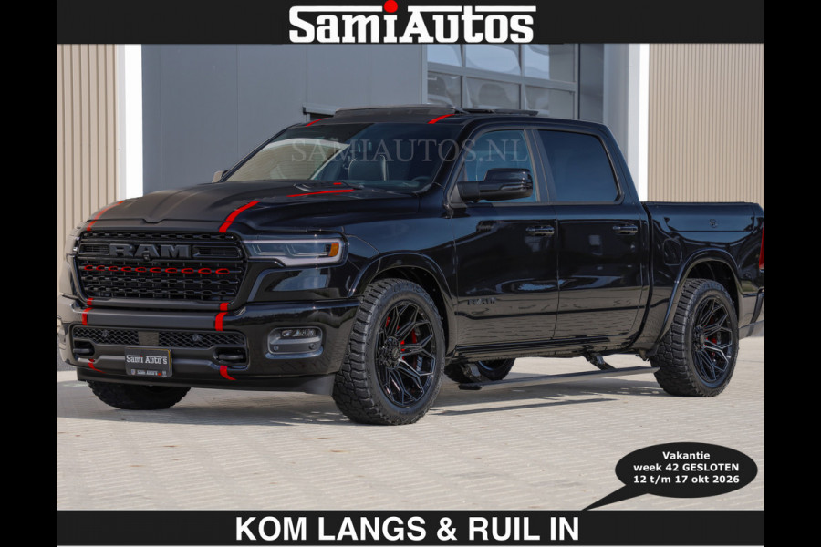 Dodge Ram Limited 540 PK | €84950,- excl De Meest Luxe en Volle Pick-Up in zijn Klasse | Massage + Full Option | Comfortabele Dubbele Cabine met Royale 5 Zitplaatsen | BPM vrij | Nu Leverbaar uit Voorraad | Voorraad Nr 2334 - 5409 | De specialist in Amerikaanse pick‑ups in Nederland en Europa.