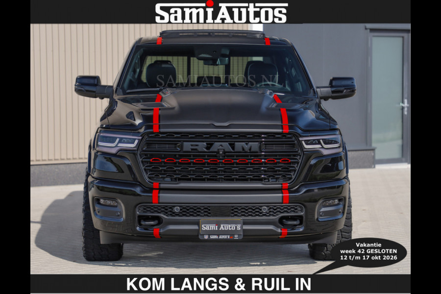 Dodge Ram Limited 540 PK | €84950,- excl De Meest Luxe en Volle Pick-Up in zijn Klasse | Massage + Full Option | Comfortabele Dubbele Cabine met Royale 5 Zitplaatsen | BPM vrij | Nu Leverbaar uit Voorraad | Voorraad Nr 2334 - 5409 | De specialist in Amerikaanse pick‑ups in Nederland en Europa.
