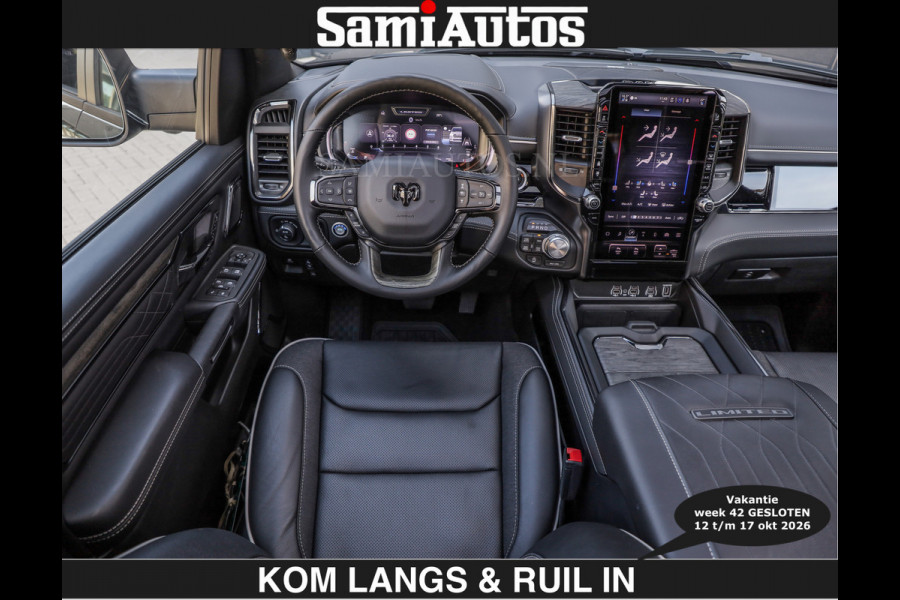 Dodge Ram Limited 540 PK | €84950,- excl De Meest Luxe en Volle Pick-Up in zijn Klasse | Massage + Full Option | Comfortabele Dubbele Cabine met Royale 5 Zitplaatsen | BPM vrij | Nu Leverbaar uit Voorraad | Voorraad Nr 2334 - 5409 | De specialist in Amerikaanse pick‑ups in Nederland en Europa.