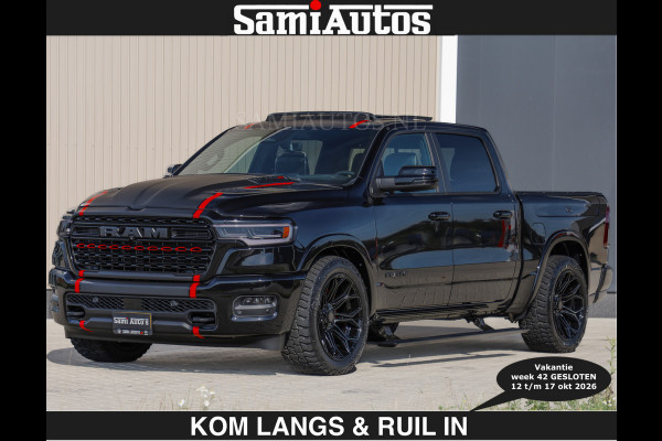 Dodge Ram Limited 540 PK | €84950,- excl De Meest Luxe en Volle Pick-Up in zijn Klasse | Massage + Full Option | Comfortabele Dubbele Cabine met Royale 5 Zitplaatsen | BPM vrij | Nu Leverbaar uit Voorraad | Voorraad Nr 2334 - 5409 | De specialist in Amerikaanse pick‑ups in Nederland en Europa.
