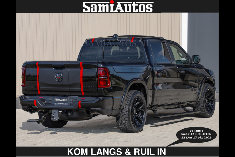 Dodge Ram Limited 540 PK | €84950,- excl De Meest Luxe en Volle Pick-Up in zijn Klasse | Massage + Full Option | Comfortabele Dubbele Cabine met Royale 5 Zitplaatsen | BPM vrij | Nu Leverbaar uit Voorraad | Voorraad Nr 2334 - 5409 | De specialist in Amerikaanse pick‑ups in Nederland en Europa.