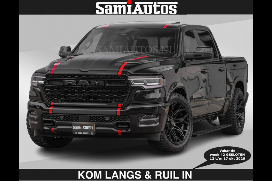 Dodge Ram Limited 540 PK | HUD | €84950,- excl | LUCHTVERING | MASSAGE | PASSAGIERSSCHERM | De Meest Luxe en Volle Pick-Up in zijn Klasse  Comfortabele Dubbele Cabine met Royale 5 Zitplaatsen | Voorraadnummer: 2370 - 5411 | De specialist in Amerikaanse pick‑ups in Nederland en Europa.