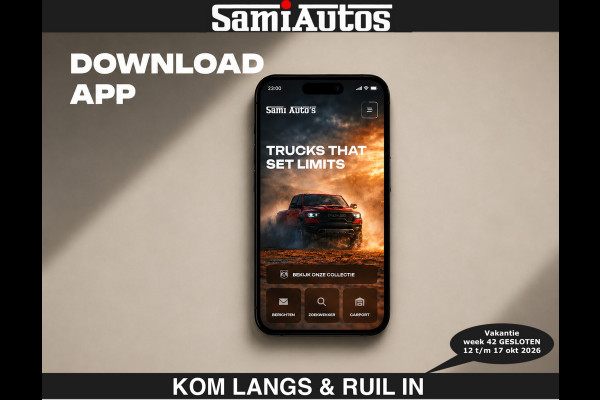 Dodge Ram Limited 540 PK | HUD | €84950,- excl | LUCHTVERING | MASSAGE | PASSAGIERSSCHERM | De Meest Luxe en Volle Pick-Up in zijn Klasse  Comfortabele Dubbele Cabine met Royale 5 Zitplaatsen | Voorraadnummer: 2370 - 5411 | De specialist in Amerikaanse pick‑ups in Nederland en Europa.
