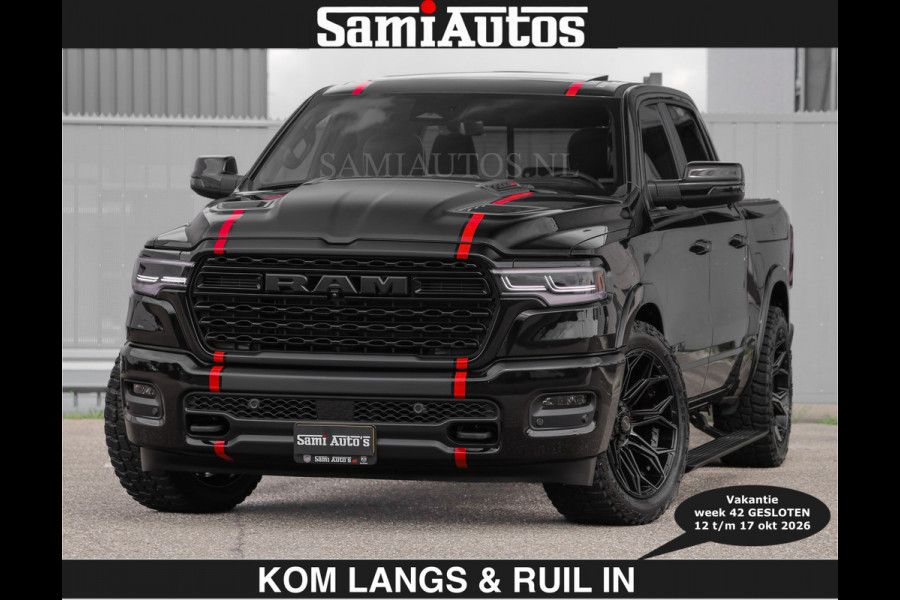 Dodge Ram Limited 540 PK | HUD | €84950,- excl | LUCHTVERING | MASSAGE | PASSAGIERSSCHERM | De Meest Luxe en Volle Pick-Up in zijn Klasse  Comfortabele Dubbele Cabine met Royale 5 Zitplaatsen | Voorraadnummer: 2370 - 5411 | De specialist in Amerikaanse pick‑ups in Nederland en Europa.