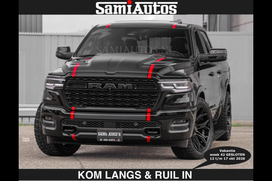Dodge Ram Limited 540 PK | HUD | €84950,- excl | LUCHTVERING | MASSAGE | PASSAGIERSSCHERM | De Meest Luxe en Volle Pick-Up in zijn Klasse  Comfortabele Dubbele Cabine met Royale 5 Zitplaatsen | Voorraadnummer: 2370 - 5411 | De specialist in Amerikaanse pick‑ups in Nederland en Europa.