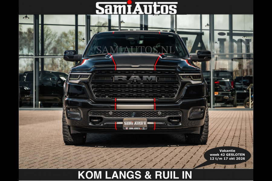 Dodge Ram HULK PACKAGE | Limited Night H.O 540HP €84950,- excl | Massage + Full Option | De Meest Luxe en Volle Pick-Up in zijn Klasse | H Comfortabele Dubbele Cabine met Royale 5 Zitplaatsen | BPM vrij | Nu Leverbaar uit Voorraad | Voorraad Nr 2353 - 5412 | De specialist in Amerikaanse pick‑ups in Nederland en Europa.