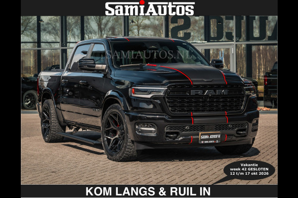 Dodge Ram HULK PACKAGE | Limited Night H.O 540HP €84950,- excl | Massage + Full Option | De Meest Luxe en Volle Pick-Up in zijn Klasse | H Comfortabele Dubbele Cabine met Royale 5 Zitplaatsen | BPM vrij | Nu Leverbaar uit Voorraad | Voorraad Nr 2353 - 5412 | De specialist in Amerikaanse pick‑ups in Nederland en Europa.