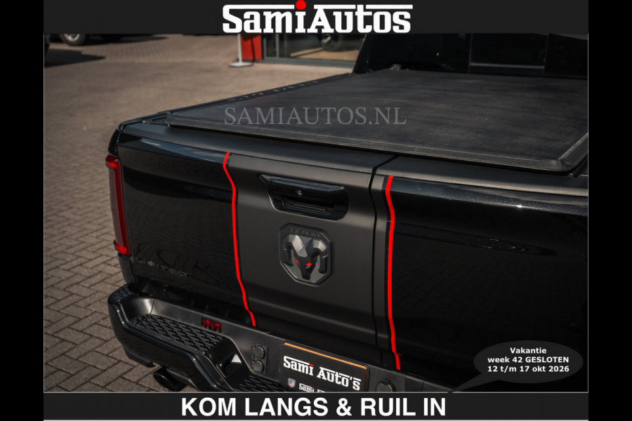 Dodge Ram HULK PACKAGE | Limited Night H.O 540HP €84950,- excl | Massage + Full Option | De Meest Luxe en Volle Pick-Up in zijn Klasse | H Comfortabele Dubbele Cabine met Royale 5 Zitplaatsen | BPM vrij | Nu Leverbaar uit Voorraad | Voorraad Nr 2353 - 5412 | De specialist in Amerikaanse pick‑ups in Nederland en Europa.