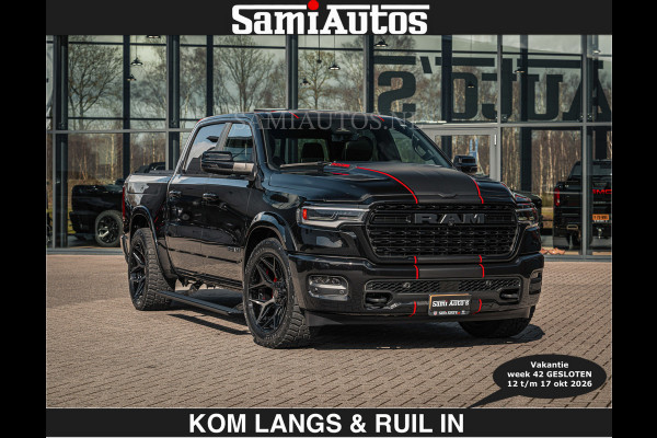 Dodge Ram HULK PACKAGE | Limited Night H.O 540HP €84950,- excl | Massage + Full Option | De Meest Luxe en Volle Pick-Up in zijn Klasse | H Comfortabele Dubbele Cabine met Royale 5 Zitplaatsen | BPM vrij | Nu Leverbaar uit Voorraad | Voorraad Nr 2353 - 5412 | De specialist in Amerikaanse pick‑ups in Nederland en Europa.