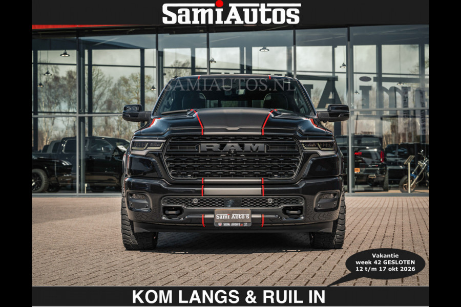 Dodge Ram HULK PACKAGE | Limited Night H.O 540HP €84950,- excl | Massage + Full Option | De Meest Luxe en Volle Pick-Up in zijn Klasse | H Comfortabele Dubbele Cabine met Royale 5 Zitplaatsen | BPM vrij | Nu Leverbaar uit Voorraad | Voorraad Nr 2353 - 5412 | De specialist in Amerikaanse pick‑ups in Nederland en Europa.