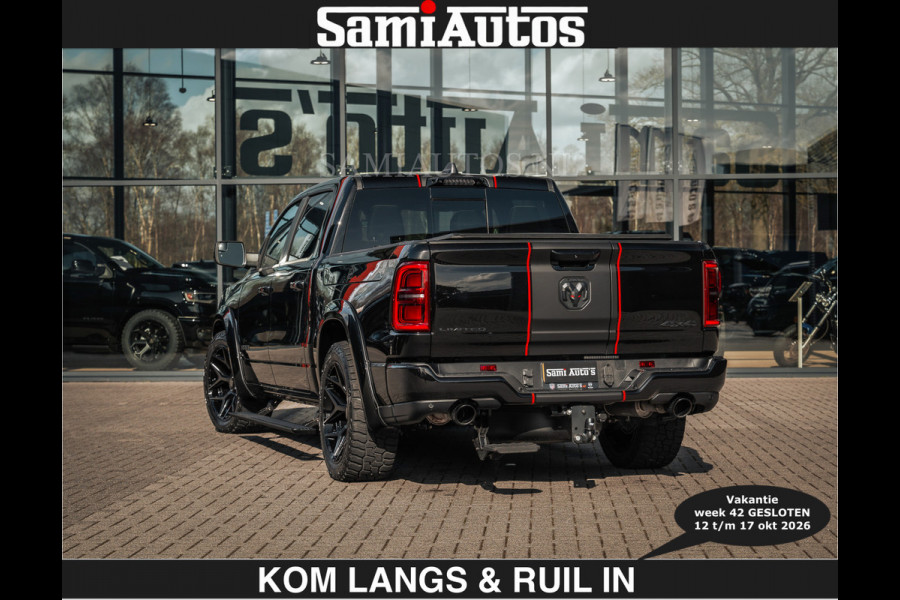 Dodge Ram HULK PACKAGE | Limited Night H.O 540HP €84950,- excl | Massage + Full Option | De Meest Luxe en Volle Pick-Up in zijn Klasse | H Comfortabele Dubbele Cabine met Royale 5 Zitplaatsen | BPM vrij | Nu Leverbaar uit Voorraad | Voorraad Nr 2353 - 5412 | De specialist in Amerikaanse pick‑ups in Nederland en Europa.