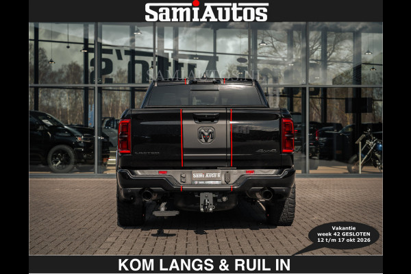 Dodge Ram HULK PACKAGE | Limited Night H.O 540HP €84950,- excl | Massage + Full Option | De Meest Luxe en Volle Pick-Up in zijn Klasse | H Comfortabele Dubbele Cabine met Royale 5 Zitplaatsen | BPM vrij | Nu Leverbaar uit Voorraad | Voorraad Nr 2353 - 5412 | De specialist in Amerikaanse pick‑ups in Nederland en Europa.