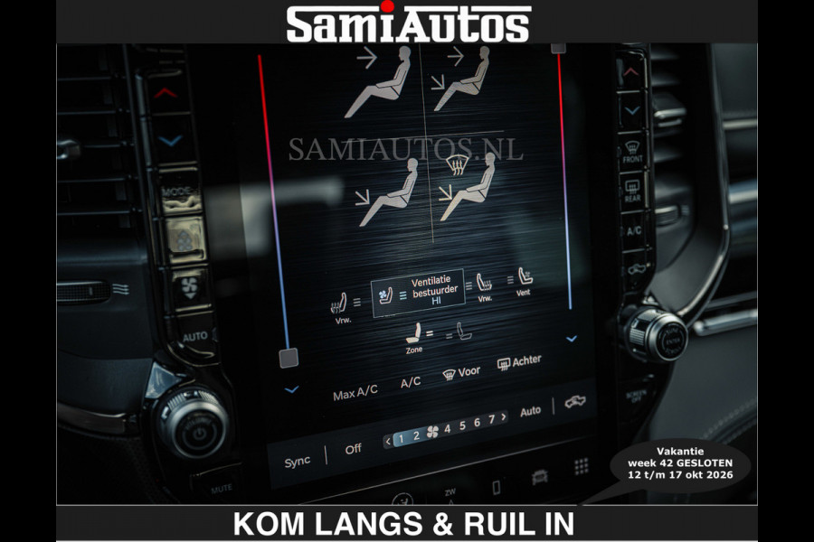 Dodge Ram HULK PACKAGE | Limited Night H.O 540HP €84950,- excl | Massage + Full Option | De Meest Luxe en Volle Pick-Up in zijn Klasse | H Comfortabele Dubbele Cabine met Royale 5 Zitplaatsen | BPM vrij | Nu Leverbaar uit Voorraad | Voorraad Nr 2353 - 5412 | De specialist in Amerikaanse pick‑ups in Nederland en Europa.