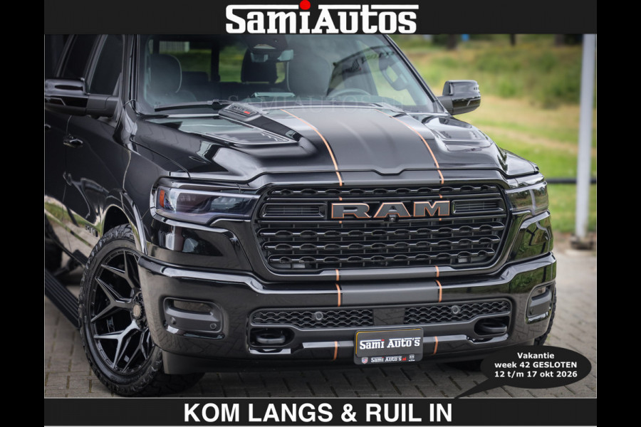 Dodge Ram LIMITED SPORT H.O 540 PK | €84950,- excl | Massage + Full Option | De Meest Luxe en Volle Pick-Up in zijn Klasse | Comfortabele Dubbele Cabine met Royale 5 Zitplaatsen | BPM vrij | Nu Leverbaar uit Voorraad | Voorraad Nr 2355 - 5149 | De specialist in Amerikaanse pick‑ups in Nederland en Europa.