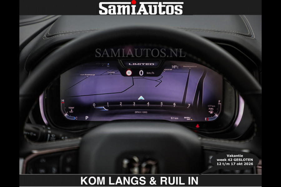Dodge Ram LIMITED SPORT H.O 540 PK | €84950,- excl | Massage + Full Option | De Meest Luxe en Volle Pick-Up in zijn Klasse | Comfortabele Dubbele Cabine met Royale 5 Zitplaatsen | BPM vrij | Nu Leverbaar uit Voorraad | Voorraad Nr 2355 - 5149 | De specialist in Amerikaanse pick‑ups in Nederland en Europa.