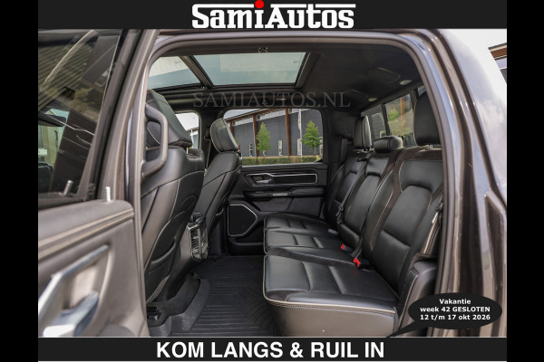 Dodge Ram SPORT 5.7 V8 402PK | €54950,- excl | LUCHTVERING | 2023 | PANODAK | GROOTSCHERM | DC | TOP KLEUR GRANITE | CREW CAB | DUBBELE CABINE | 5 PERSOONS |