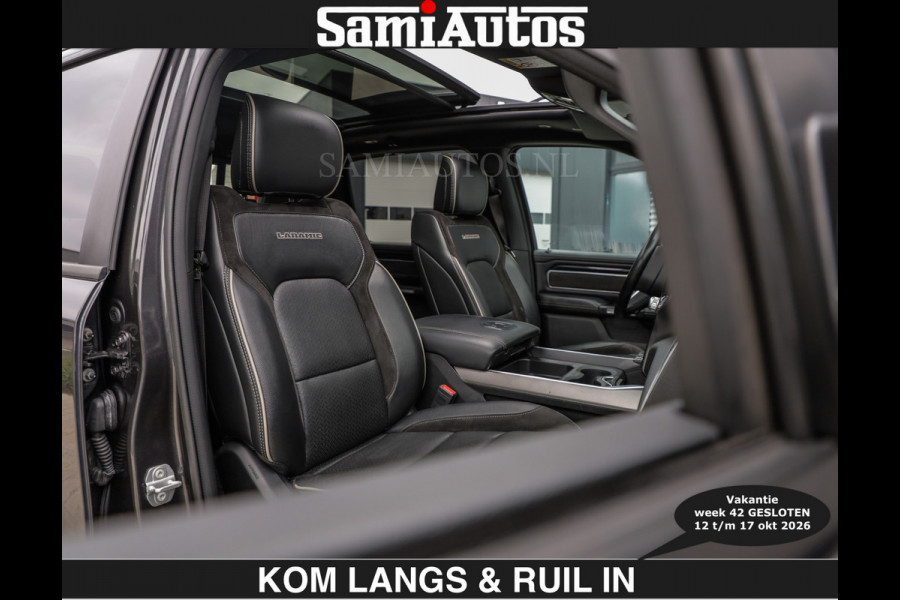 Dodge Ram SPORT 5.7 V8 402PK | €54950,- excl | LUCHTVERING | 2023 | PANODAK | GROOTSCHERM | DC | TOP KLEUR GRANITE | CREW CAB | DUBBELE CABINE | 5 PERSOONS |