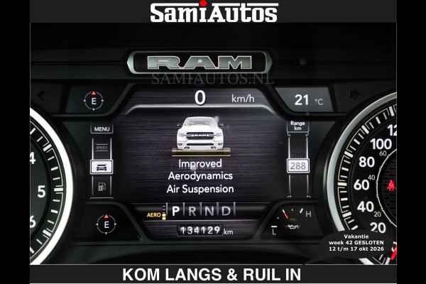 Dodge Ram SPORT 5.7 V8 402PK | €54950,- excl | LUCHTVERING | 2023 | PANODAK | GROOTSCHERM | DC | TOP KLEUR GRANITE | CREW CAB | DUBBELE CABINE | 5 PERSOONS |