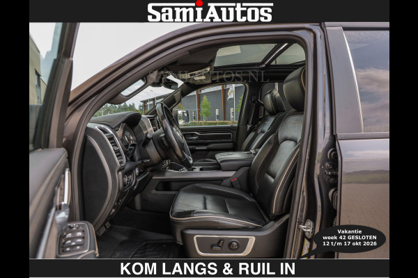 Dodge Ram SPORT 5.7 V8 402PK | €54950,- excl | LUCHTVERING | 2023 | PANODAK | GROOTSCHERM | DC | TOP KLEUR GRANITE | CREW CAB | DUBBELE CABINE | 5 PERSOONS |