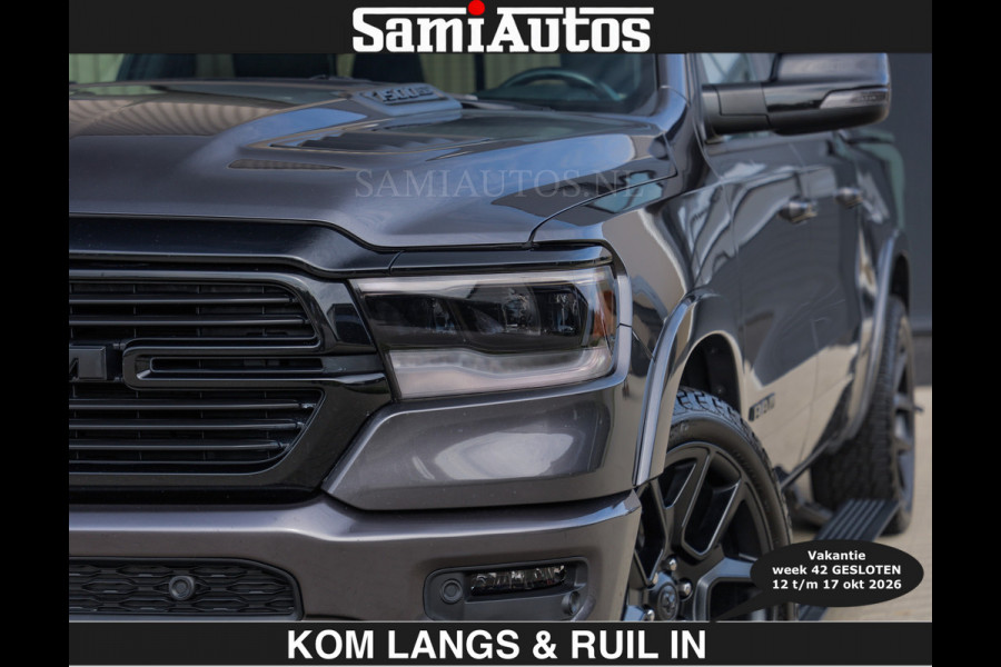 Dodge Ram SPORT 5.7 V8 402PK | €54950,- excl | LUCHTVERING | 2023 | PANODAK | GROOTSCHERM | DC | TOP KLEUR GRANITE | CREW CAB | DUBBELE CABINE | 5 PERSOONS |