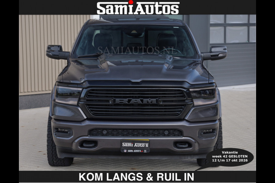 Dodge Ram SPORT 5.7 V8 402PK | €54950,- excl | LUCHTVERING | 2023 | PANODAK | GROOTSCHERM | DC | TOP KLEUR GRANITE | CREW CAB | DUBBELE CABINE | 5 PERSOONS |