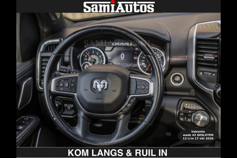 Dodge Ram SPORT 5.7 V8 402PK | €54950,- excl | LUCHTVERING | 2023 | PANODAK | GROOTSCHERM | DC | TOP KLEUR GRANITE | CREW CAB | DUBBELE CABINE | 5 PERSOONS |