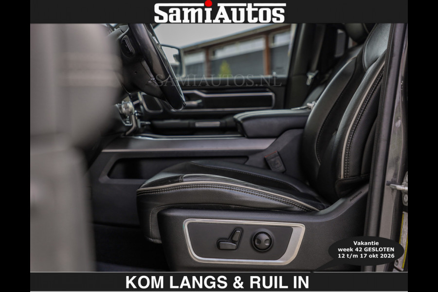 Dodge Ram SPORT 5.7 V8 402PK | €54950,- excl | LUCHTVERING | 2023 | PANODAK | GROOTSCHERM | DC | TOP KLEUR GRANITE | CREW CAB | DUBBELE CABINE | 5 PERSOONS |