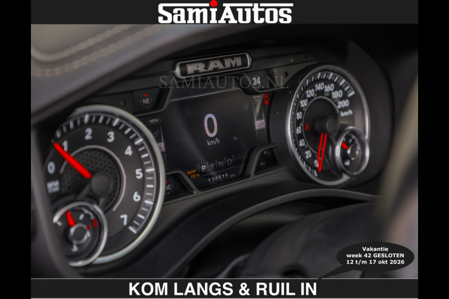Dodge Ram SPORT 5.7 V8 402PK | €54950,- excl | LUCHTVERING | 2023 | PANODAK | GROOTSCHERM | DC | TOP KLEUR GRANITE | CREW CAB | DUBBELE CABINE | 5 PERSOONS |