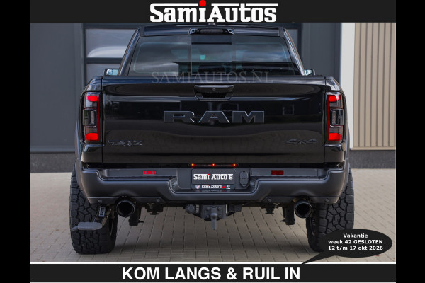 Dodge Ram TRX HELLCAT | 6.2 V8 712PK SUPERCHARGER | € 129.50 excl | RODE STIKSELS | FULLY LOADED | CARBON | CREW CAB | DUBBELE CABINE | 5 PERSOONS | De specialist in Amerikaanse pick‑ups in Nederland en Europa.
