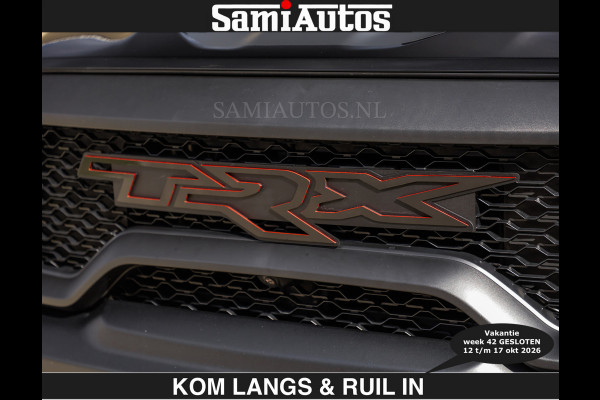 Dodge Ram TRX HELLCAT | 6.2 V8 712PK SUPERCHARGER | € 129.50 excl | RODE STIKSELS | FULLY LOADED | CARBON | CREW CAB | DUBBELE CABINE | 5 PERSOONS | De specialist in Amerikaanse pick‑ups in Nederland en Europa.