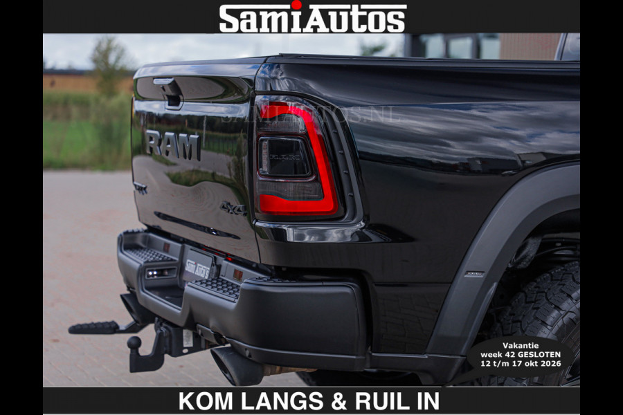 Dodge Ram TRX HELLCAT | 6.2 V8 712PK SUPERCHARGER | € 129.50 excl | RODE STIKSELS | FULLY LOADED | CARBON | CREW CAB | DUBBELE CABINE | 5 PERSOONS | De specialist in Amerikaanse pick‑ups in Nederland en Europa.