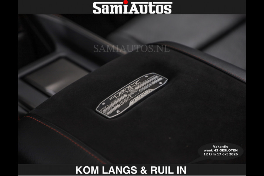 Dodge Ram TRX HELLCAT | 6.2 V8 712PK SUPERCHARGER | € 129.50 excl | RODE STIKSELS | FULLY LOADED | CARBON | CREW CAB | DUBBELE CABINE | 5 PERSOONS | De specialist in Amerikaanse pick‑ups in Nederland en Europa.