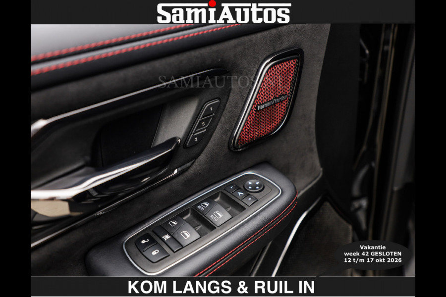 Dodge Ram TRX HELLCAT | 6.2 V8 712PK SUPERCHARGER | € 129.50 excl | RODE STIKSELS | FULLY LOADED | CARBON | CREW CAB | DUBBELE CABINE | 5 PERSOONS | De specialist in Amerikaanse pick‑ups in Nederland en Europa.