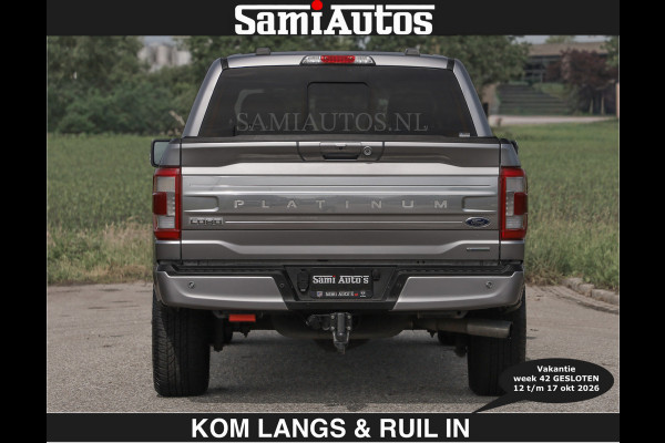 Ford USA F-150 PLATINUM | MASSAGE | PANO | €49950,- excl | GROOTSCHERM | COMFORT STOELEN | ADAPTIVE CRUISE | DC | DUBBELE CABINE | FACELIFT MODEL | GROOT SCHERM | 5 PERSOONS | DC | DASH CAM | MASSAGE | | De specialist in Amerikaanse pick‑ups in Nederland en Europa.