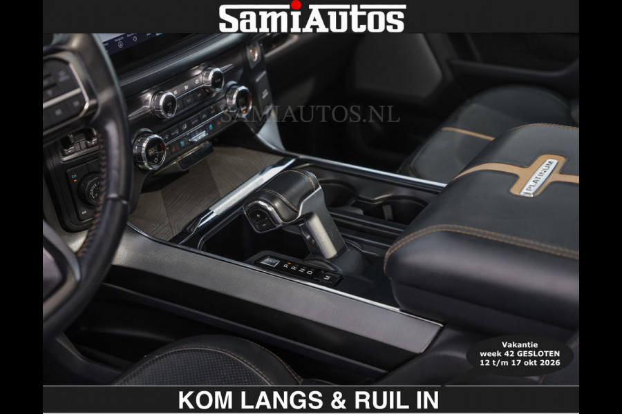 Ford USA F-150 PLATINUM | MASSAGE | PANO | €49950,- excl | GROOTSCHERM | COMFORT STOELEN | ADAPTIVE CRUISE | DC | DUBBELE CABINE | FACELIFT MODEL | GROOT SCHERM | 5 PERSOONS | DC | DASH CAM | MASSAGE | | De specialist in Amerikaanse pick‑ups in Nederland en Europa.