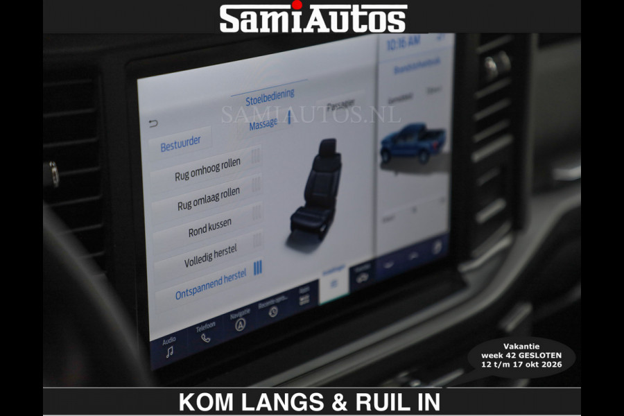 Ford USA F-150 PLATINUM | MASSAGE | PANO | €49950,- excl | GROOTSCHERM | COMFORT STOELEN | ADAPTIVE CRUISE | DC | DUBBELE CABINE | FACELIFT MODEL | GROOT SCHERM | 5 PERSOONS | DC | DASH CAM | MASSAGE | | De specialist in Amerikaanse pick‑ups in Nederland en Europa.