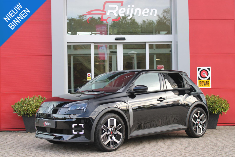 Renault 5 COMFORT RANGE TECHNO 150PK 52 kWh *NIEUWE AUTO!* | PACK WINTER TECHNO: (ELEKTRISCH VERWARMBARE VOORSTOELEN, ELEKTRISCH VERWARMBAAR STUURWIEL, BESTUUDERSSTOEL MET ELEKTRSCH VERSTELBARE LENDESTEUN, IN HOOGTE VERSTELBARE PASSAGIERSSTOEL) | LICHTMETALEN VELGEN 18" | ADAPTIVE CRUISE CONTROL | FULL LED KOPLAMPEN MET FRANSE VLAG | ELEKTRTISCH INKLABARE EN VERWARMBARE BUITENSPIEGELS | ACHTERUITRIJ CAMERA | SFEER VERLICHTING | GOOGLE MAPS NAVIGATIE | DRAADLOZE TELEFOONLADER | PRIVACY GLASS | 100KW SNELLAAD FUNCTIE | DRAADLOZE APPLE CARPLAY/ANDROID AUTO | DAB+ RADIO | SFEER VERL