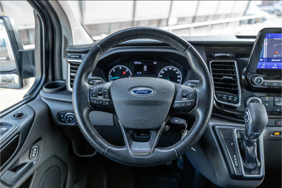 Ford Transit Custom 320 2.0 TDCI 185 PK L2H1 Sport | L+R Schuifdeur | ACC | Elek stoelen | Standkachel | CarPlay | Camera | Navigatie | Trekhaak | Inrichting | Nieuwe APK