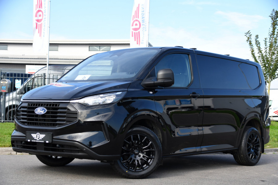 Ford Transit Custom 300 2.0 TDCI L1H1 Black Edition Cruise, Camera, Carplay, LED, 136pk, Automaat, NAVI, Airco, Multimedia, Uniek!