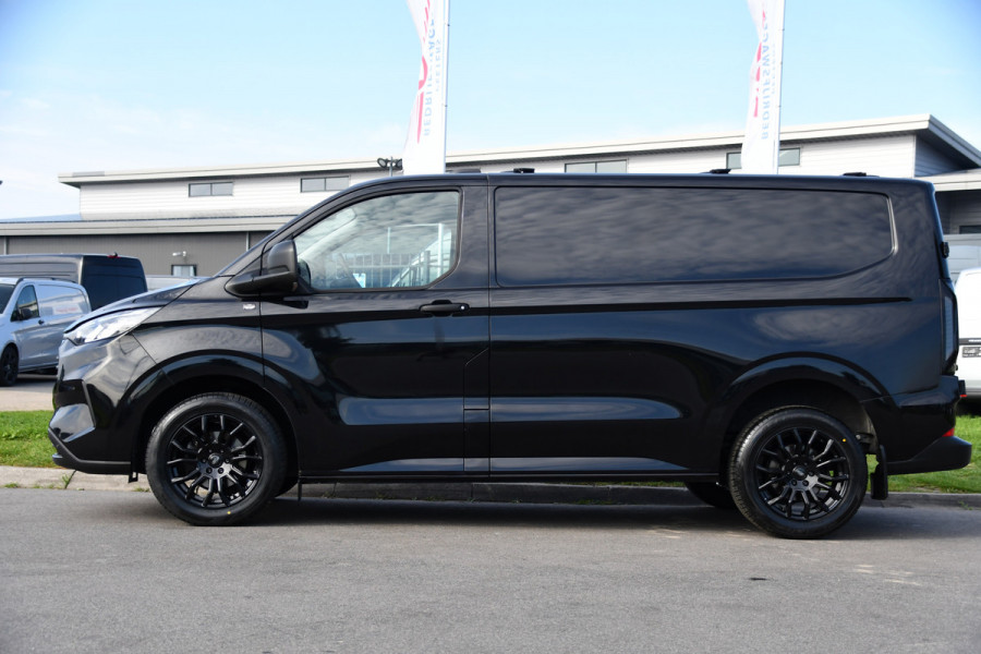Ford Transit Custom 300 2.0 TDCI L1H1 Black Edition Cruise, Camera, Carplay, LED, 136pk, Automaat, NAVI, Airco, Multimedia, Uniek!