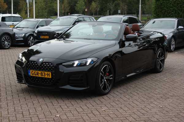BMW 4 Serie Cabrio 430i xDrive M Sport Pro / Trekhaak / 360Camera / Individual Leder / Head-up / 18'' / Nekverwarming / Harman Kardon / Windscherm / Stuur+Stoelverwarming / Dodehoek / DAB / Cruise Control