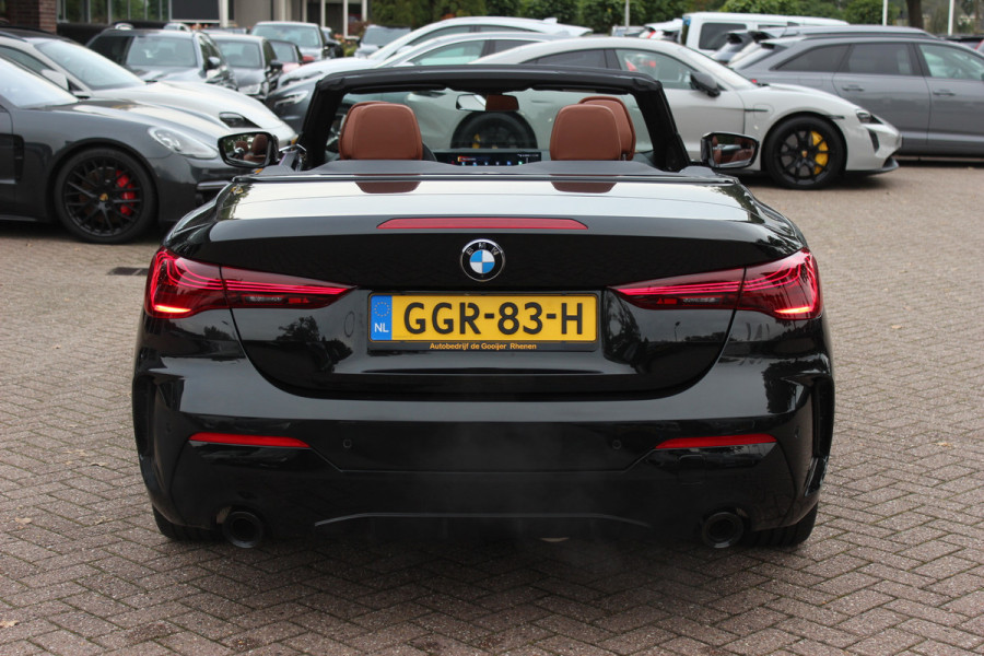 BMW 4 Serie Cabrio 430i xDrive M Sport Pro / Trekhaak / 360Camera / Individual Leder / Head-up / 18'' / Nekverwarming / Harman Kardon / Windscherm / Stuur+Stoelverwarming / Dodehoek / DAB / Cruise Control